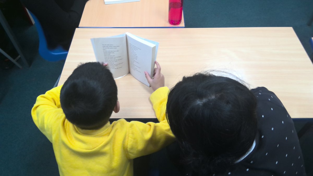 A great start to world book day. We started by sharing our reading book with our parents then working in pairs to add actions to our poetry book "Cloud Busting".
