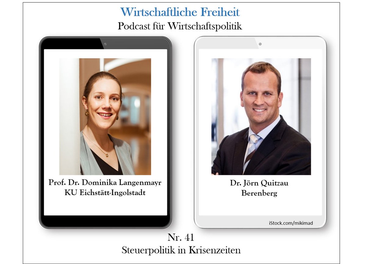 wirtschaftfreih's tweet photo. Podcast
#Steuerpolitik in Krisenzeiten
Ein Gespräch zwischen Prof. Dr. Dominika @D_Langenmayr (KU Eichstätt-Ingolstadt) und Dr. Jörn #Quitzau (Berenberg)
https://t.co/uLbLY2RdM9 https://t.co/rnnIcIai0i
