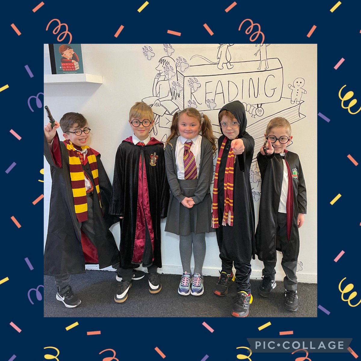 Year3TSP's tweet image. Can you guess who we are? #WorldBookDay2023 #TSPReading  📚💙