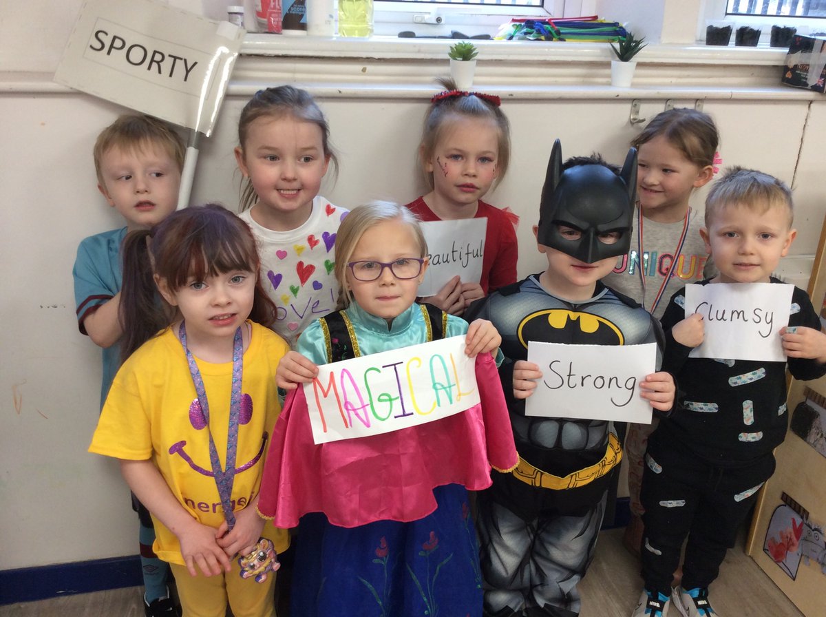 EYFS have fully embraced #WorldBookDay2023 with some excellent inspirational word costumes #ambition #respect #collaboration #readingforpleasure 📚