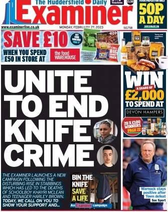 journalism_news's tweet photo. New on HTFP today: @yorkshirelive's ‘Bin the Knife, Save a Life’ campaign aims to deter people from carrying knives.

Editor @wayneankers said: "We could just continue reporting on the deaths, attacks and the misery caused by knives. But we want action."
https://t.co/3VVCtK01P6 https://t.co/OD6pJ8zcgN