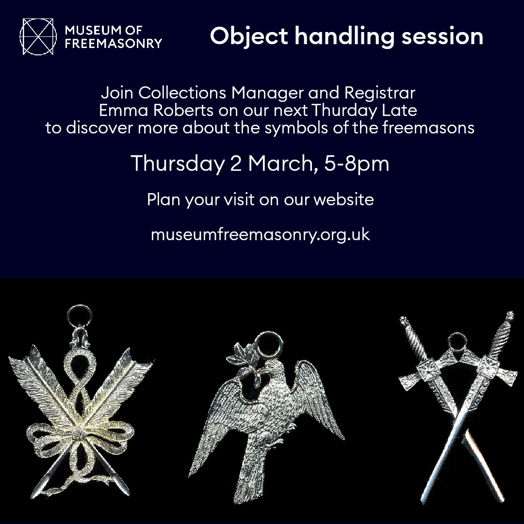 Our next #MuseumLate is tonight!

📆 Thursday 2 March
🕔 5pm - 8pm

Join Emma Roberts to discover more about the symbols of the freemasons 👉 ow.ly/PBau50MPbq4

#MuseumLates #Symbolism #Jewels #BritishHistory #Freemasons