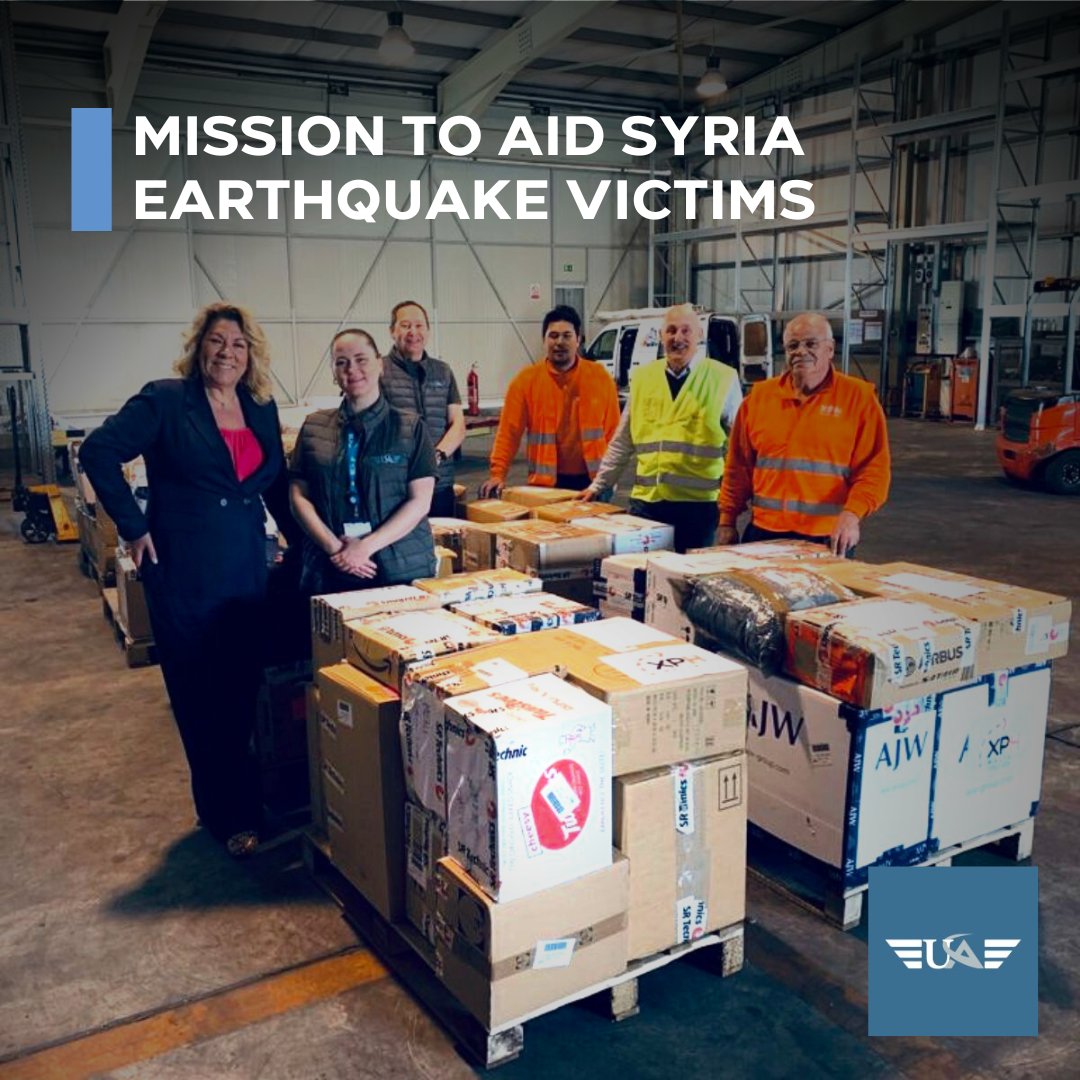 Heros of the Sky - Part 2! ✈️📦 🇸🇾 Our team at @UniairAero has coordinated with Women in Aviation – Malta to deliver humanitarian supplies to the victims of the #syriaearthquake. Stay tuned for on-ground updates as we come together and support global citizens in need.