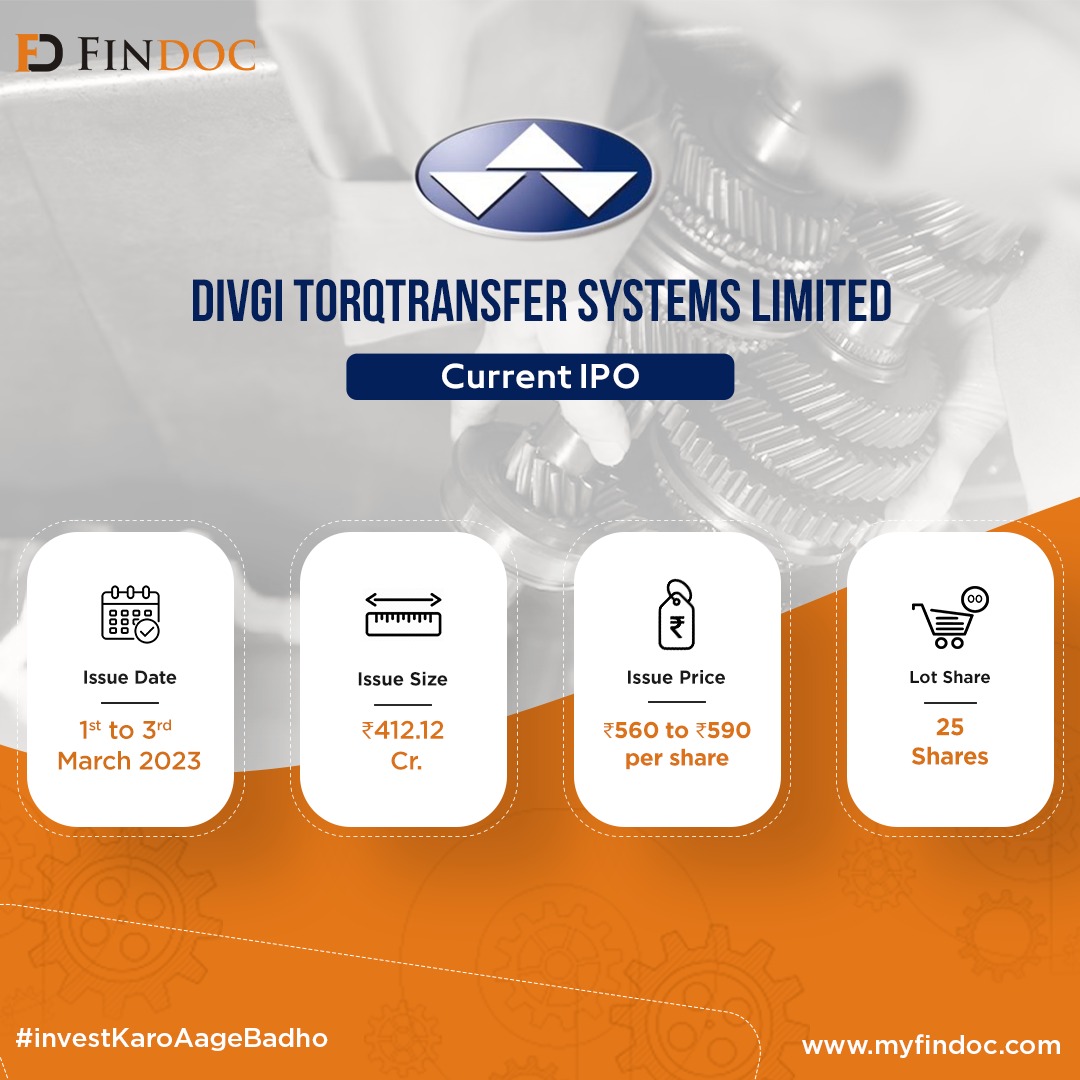 FindocGroup's tweet image. #CurrentIPO

Furthermore, have all the information about the current IPO "DIVGI TORQTRANSFER SYSTEMS LIMITED."

Apply for this IPO directly through Findoc just by clicking the given link below : myfindoc.com/onlineipo