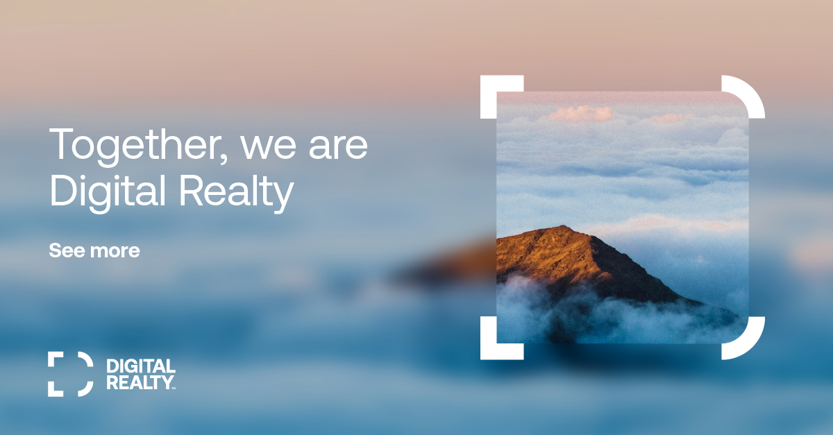 Together, as Digital Realty, we’ve ridden the wave of digital transformation. As part of this journey, we are proud to provide a trusted and protected meeting place where businesses collaborate and innovate around data.

inxn.eu/3ZewKrA 

#WhereTomorrowComesTogether