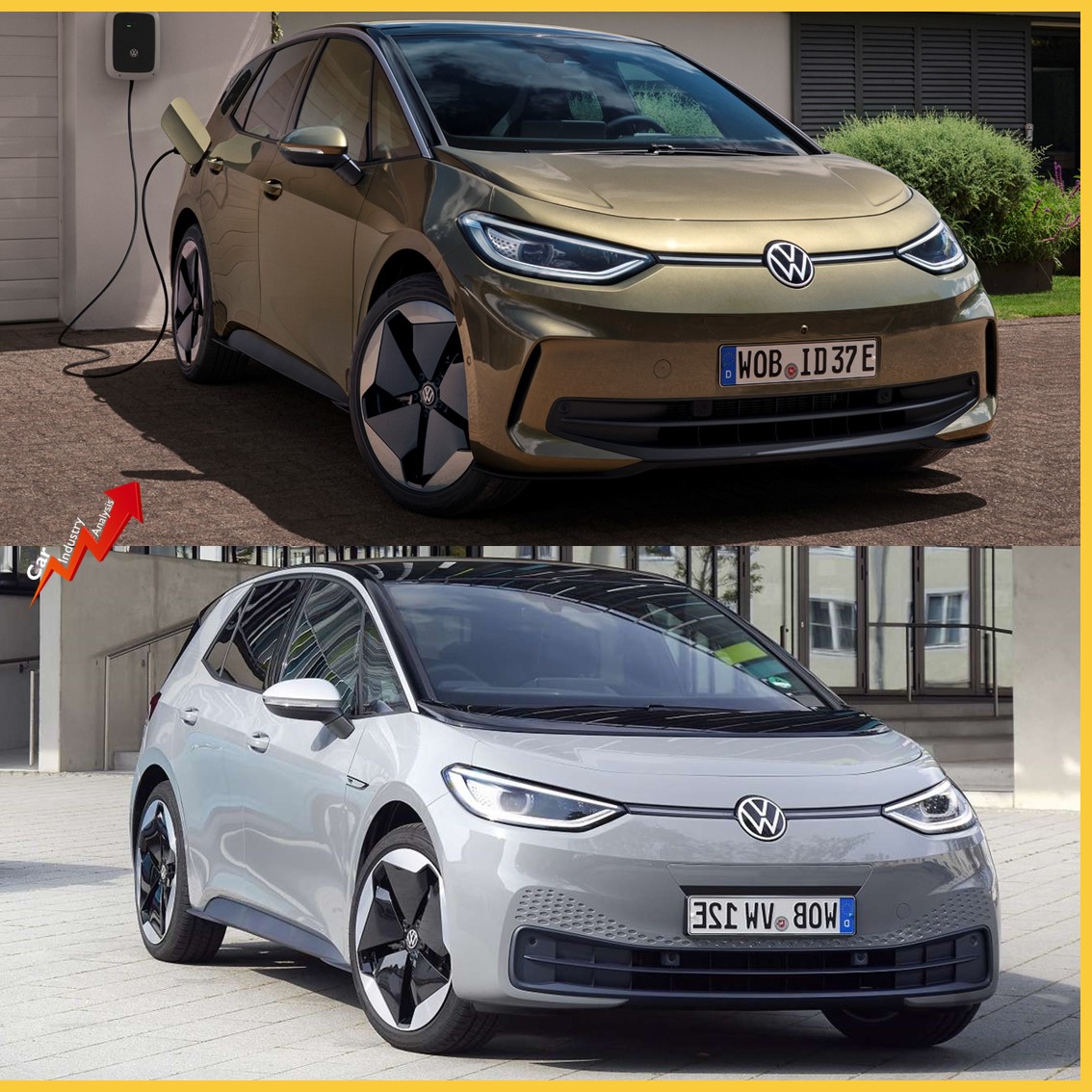 A mild facelift for the #VolkswagenID3, 3 years after its introduction and relatively poor commercial performance (214k units). VW calls it the 2nd generation of the ID.3, but as you can see from the images, it is basically the same car.