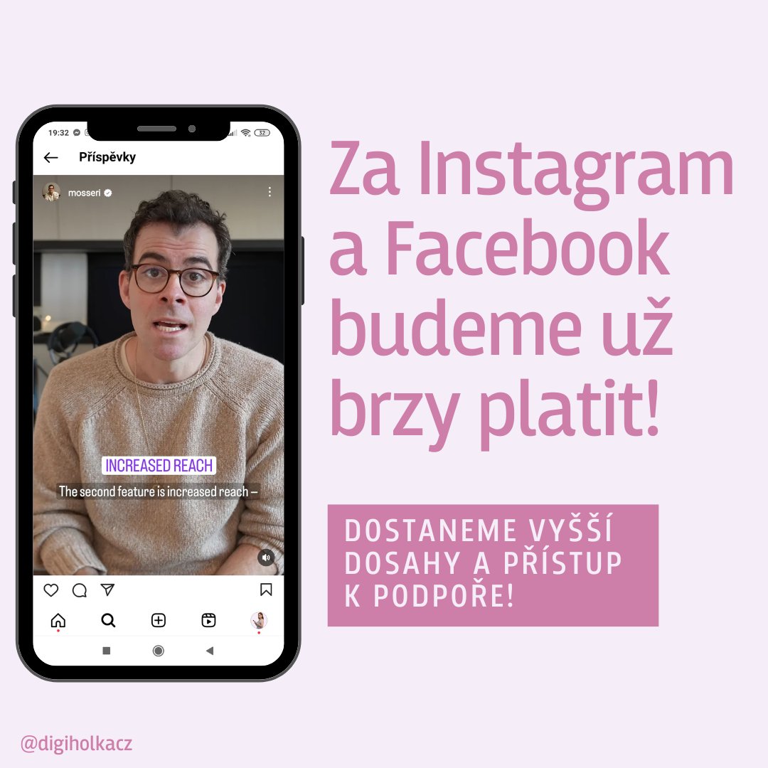 digiholkacz's tweet photo. ❓ Co na to říkáte?!
💸 Za Instagram a Facebook si budeme moci už brzy připlatit! https://t.co/0EtkOWoKCH