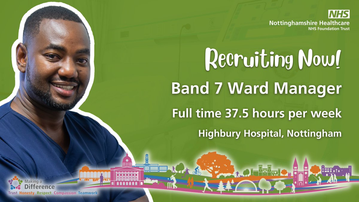 Are you...

A qualified healthcare professional with experience of working within mental health?

Ready for the next step?

Passionate about providing high quality compassionate care to the population of Nottinghamshire?

👉 Find out more and apply here: bit.ly/3mhfqE2