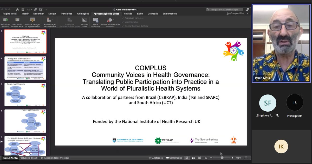 Prof. Leslie London kicking off the seminar meeting at <a href="/uctphm/">UCT Division of Public Health Medicine</a> introducing <a href="/Complus2022/">COMPLUS</a>. A project funded by <a href="/NIHRglobal/">NIHR Global Health</a> <a href="/NIHRglobal/">NIHR Global Health</a> to understand and address community participation in the context of pluralisation of healthcare delivery.