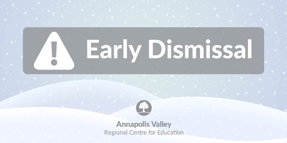 March 2, 2023: AVRCE schools will dismiss students two hours earlier than usual today due to forecast weather conditions.

Bus drivers will also use their discretion on roads today.
