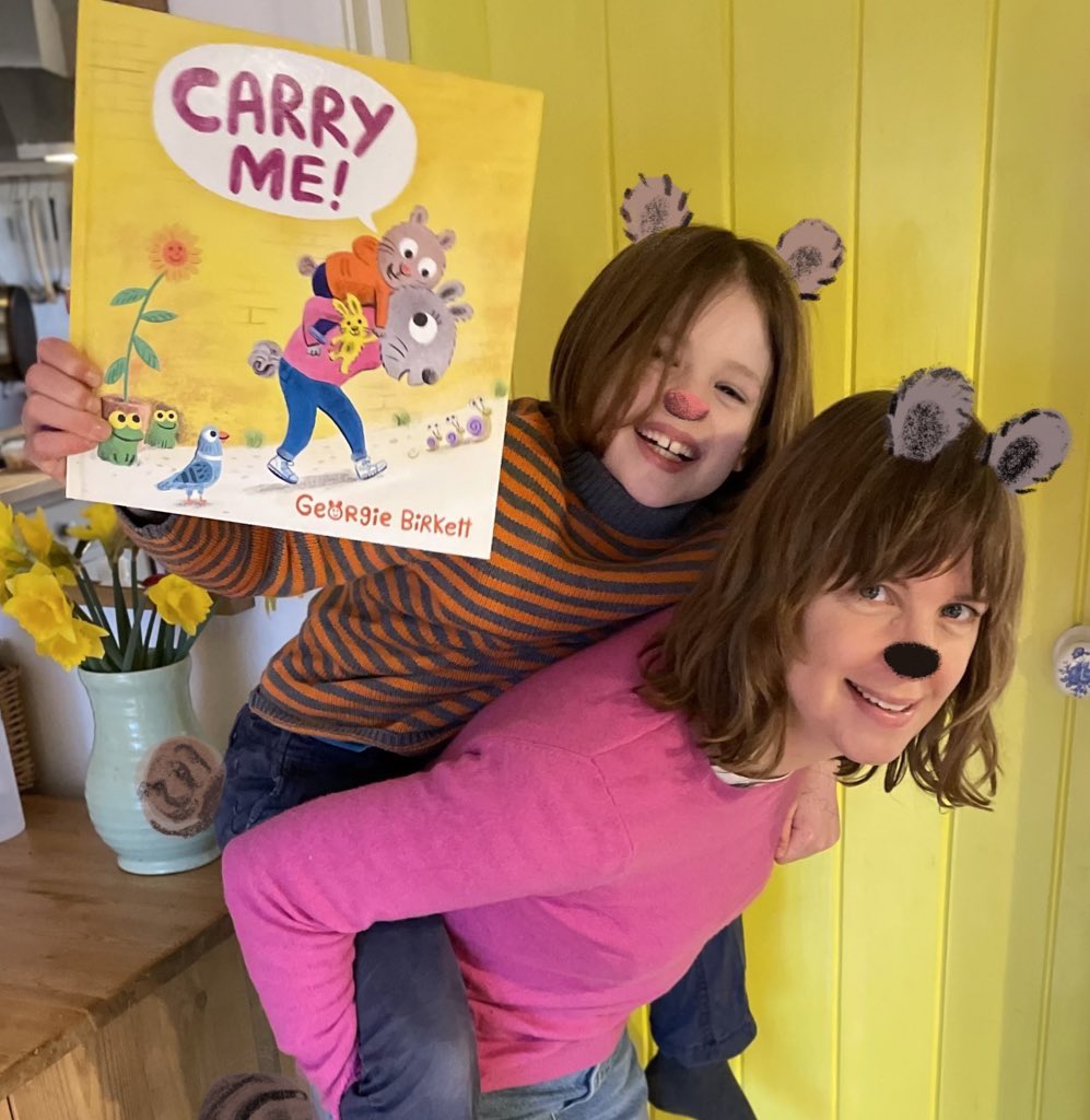 Publication day for my book Carry Me! about a little squirrel who loves to be carried - everywhere, and about mum who would maybe like a carry too 🙂@BIGPictureBooks #booklaunch #picturebooks #publicationday #worldbookday #mothersdaygift
