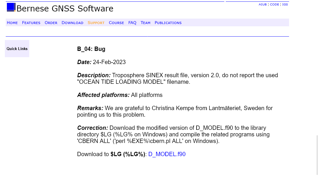 be_GNSS's tweet photo. #Bernese_GNSS Software #AIUB @unibern

Bug detected and how to fix it:
https://t.co/YrOVbPJBpm

Don't forget to update your software! 👇 https://t.co/yDY1DPRDUg
