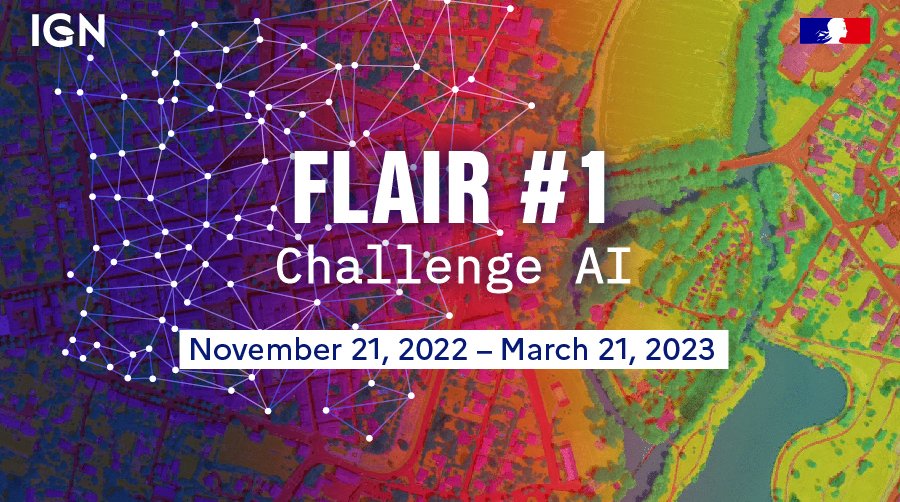 🚨Only 20 days left to participate in the challenge #IGN #AI land cover challenge: #FLAIR-one. Use our FLAIR dataset (French Land cover from Aerospace ImageRy), train #IA models and report your results. Almost 250 registered and more than 800 submissions 🙌codalab.lisn.upsaclay.fr/competitions/8…