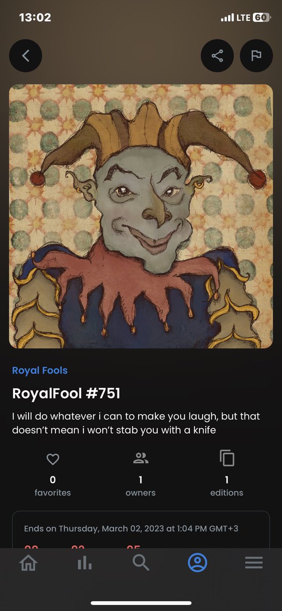 dispxh's tweet photo. Hey hey hey boys and girls!🥳 Thx @royalfools_lol for this nft 🔥 #royalfools #NFT #stayfoolish #fools https://t.co/wjAS4dG1Tf