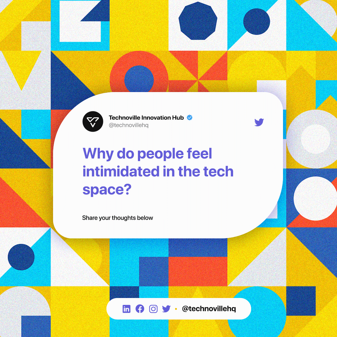 technovilleHQ's tweet photo. Why do some people feel intimidated in the tech space?
Share your thoughts in the comments...
#Roadshow #techteens #techafrica #technoville #technovillehq #wearetechnoville https://t.co/sXFYDMeJAN