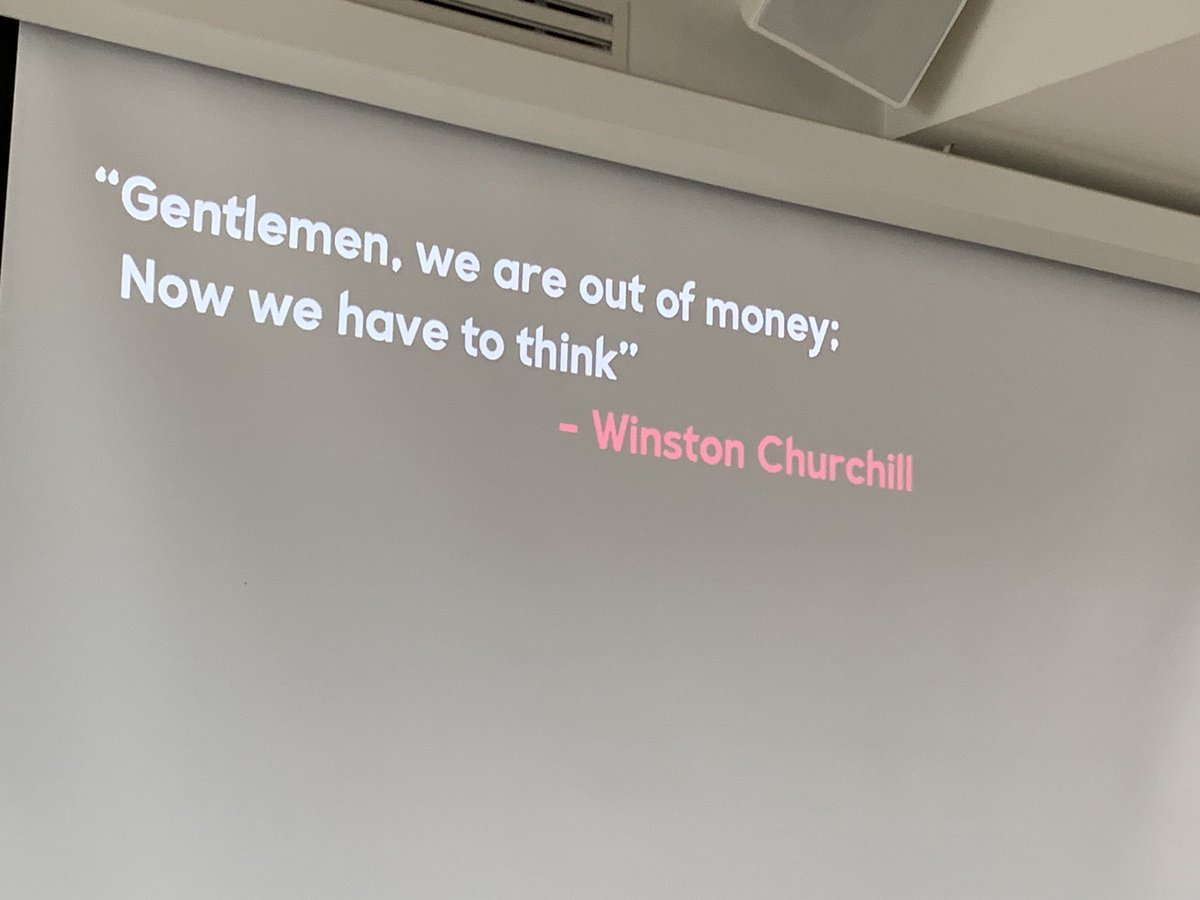 Lovely quote attributed to Churchill on the surprising benefit of a lack of budget 

Via <a href="/zealcreative/">ZEAL Creative</a>