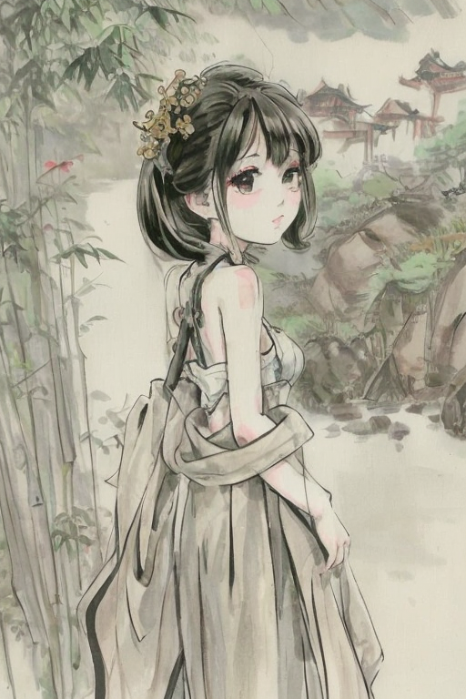 cyberpunk_ai's tweet photo. 水墨国风小萝莉！😍 https://t.co/P8MGavH1mT