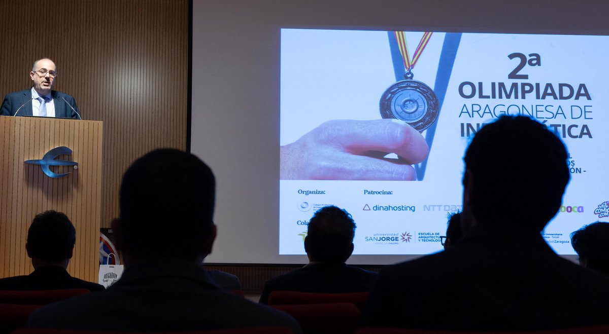 🗣️ Intervención, en la II Olimpiada Aragonesa de Informática, de <a href="/eduardoperis/">Eduardo Peris</a> Decano del <a href="/cpgiiaragon/">CPGIIAragón</a>