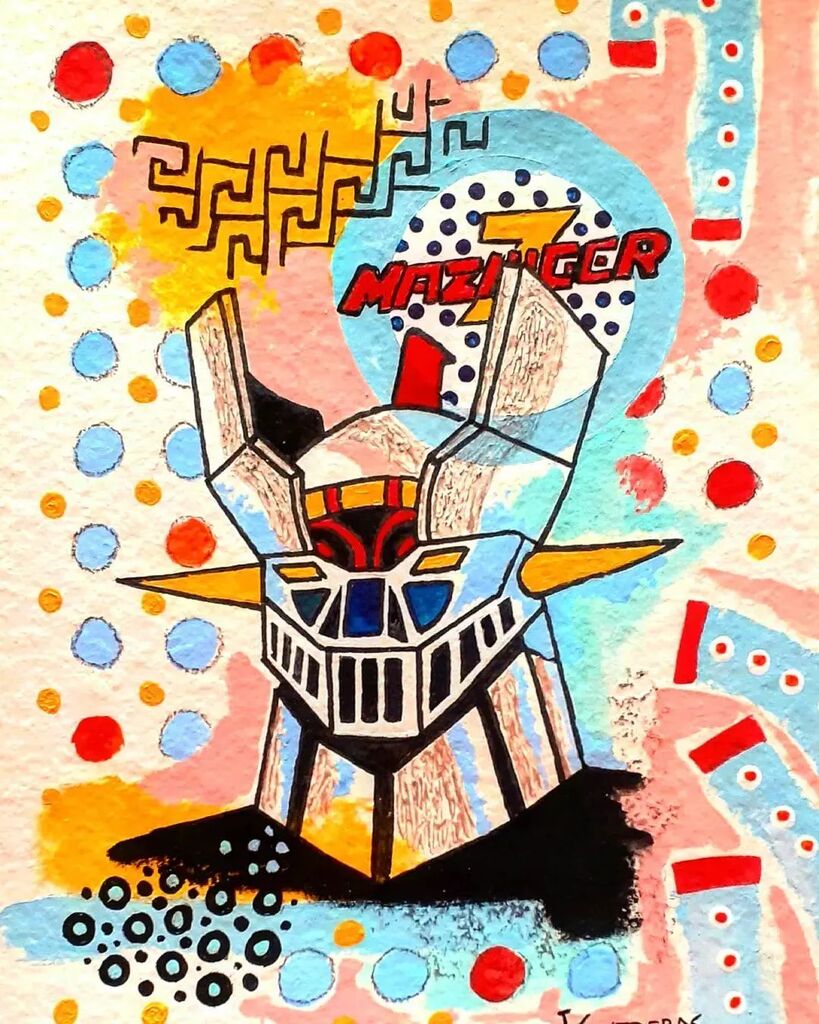 Pop Art Series MAZINGER Z by @jorgecontrerasart ❤️ 
This successful Manga in the year 1972, premieres in an animation series that manages to succeed everywhere, being the first manned robot, starting the Mecha genre...
.
.
#jorgecontreraspopart
#mazingerz #mazinger
#greatmaz…