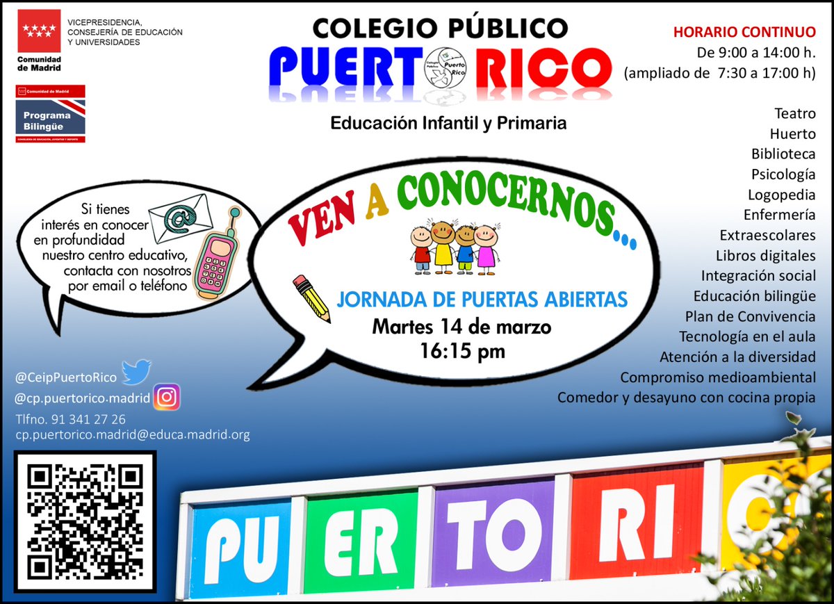 JORNADA DE PUERTAS ABIERTAS.
¡Os esperamos!