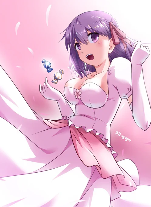 桜お誕生日おめでとう!!過去絵だが許されよ…許されよ…#間桐桜生誕祭2023 