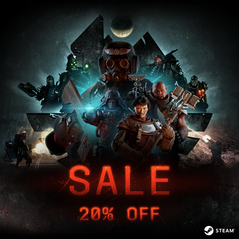 Darktide40K's tweet photo. Cannon fodder needed. Join the ranks now at 20% off on Steam! 

The sale ends March 9.