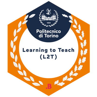 giuliotonolo's tweet image. Proud to have earned the #openbadge #LearningToTeach (L2T) from @joinBestr, after 40 hours of training by @PoliTOnews Teaching and Language Lab focused on theoretical and practical skills for #teaching and #learning in universities. More details here: bestr.it/badge/show/3119