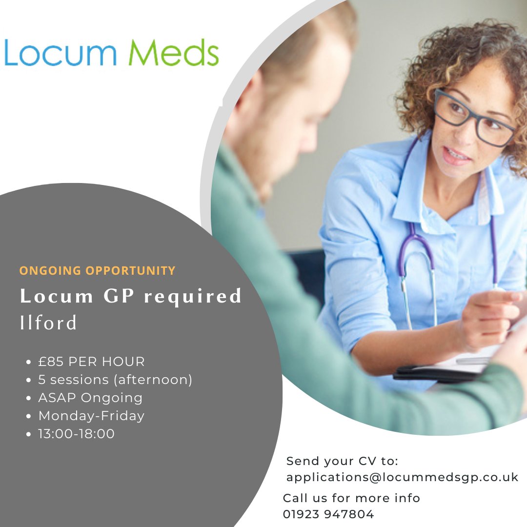 LocumMedsGP_UK's tweet photo. Contact us for more details! 

#Doctors #locumgp #Medical #locumjobs #generalpractice #NHS https://t.co/Famgd2mkek