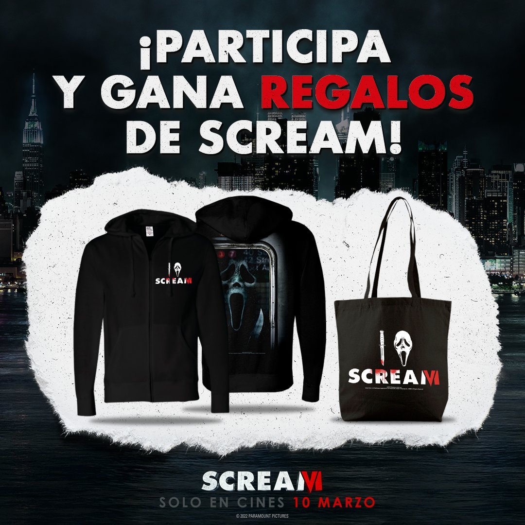 justaida3's tweet photo. 🔥SORTEO regalos exclusivos de SCREAM VI🔥
Llévate el pack de sudadera, tote bag y super máscara de Ghostface 😱

Requisitos:
📱 RT a este tweet
📱Comenta con quién irás a ver #ScreamVI 
📱Seguir a @justaida3 y @paramount_spain 

Límite: 8 de marzo a las 13:30

Solo España https://t.co/fw4pNW5E5y