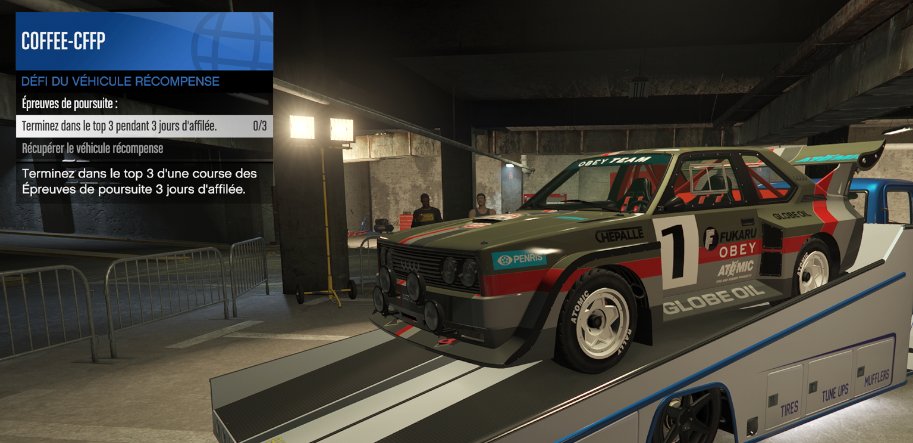 coffeequitweet's tweet photo. [Mise à jour 02.03.23]
Le véhicule à gagner sur le Slamtruck est la Obey Omnis ($701,000) cette semaine.

Zoomer sur l'image pour voir le défi à réaliser!

#GTAOnline #GTA #GTA5 #GTAV https://t.co/FXNG1d3fUF