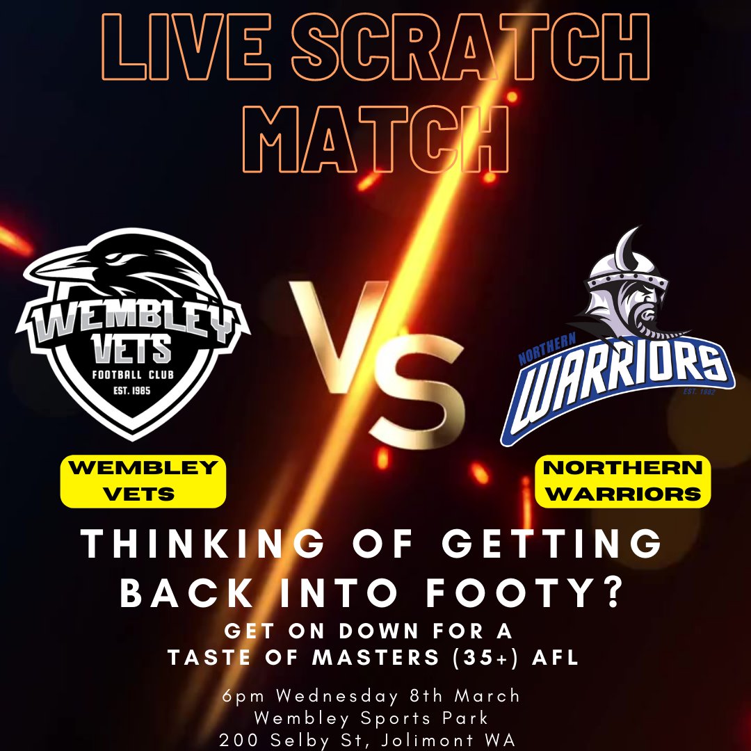 Are you 35+ and thinking of getting back into footy? Worried about skills or getting injured? Masters AFL is for you. With an ethos of “Just for Kicks” and adjusting for all skill levels and age groups, it’s a great way to stay fit and enjoy real camaraderie. 
#AFL #aflmasterswa