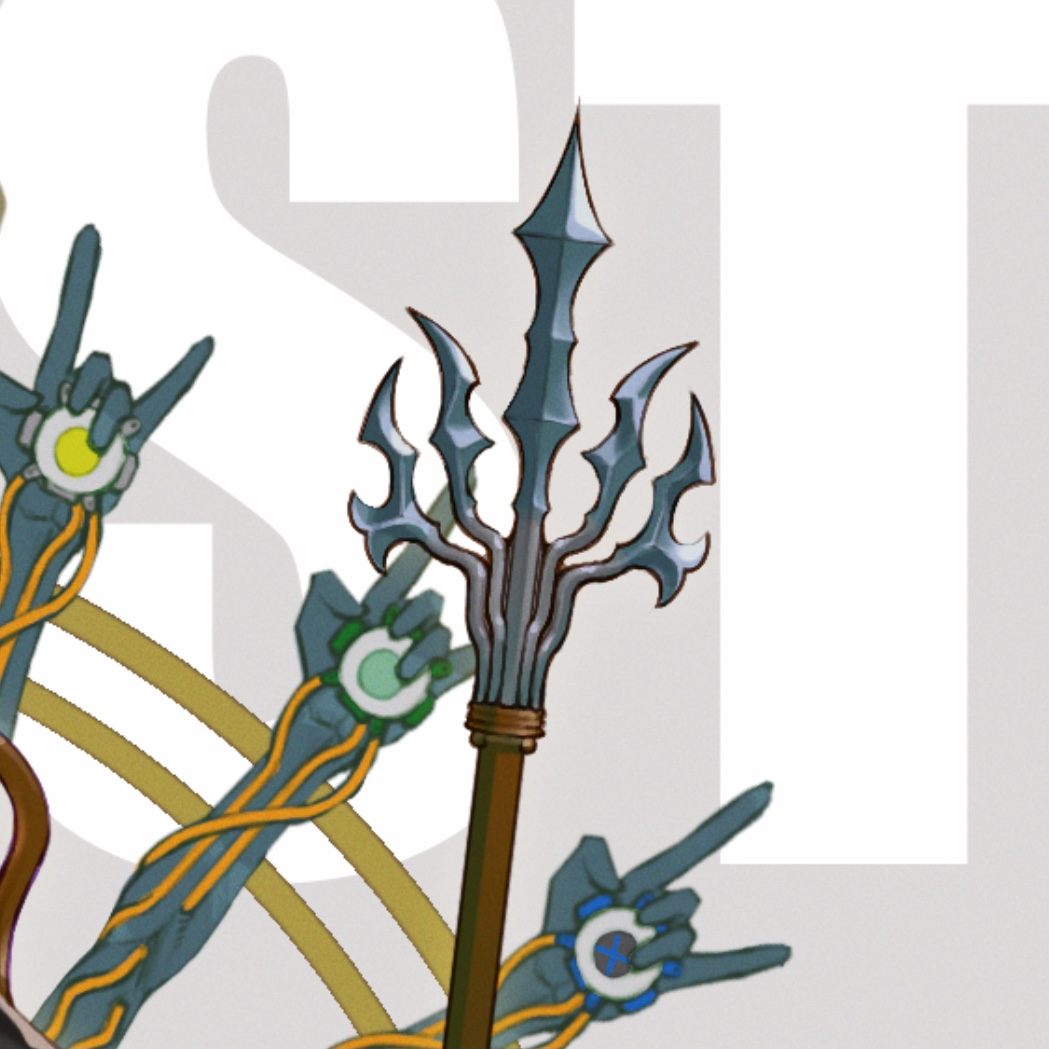 weapon extra arms polearm no humans \m/ simple background holding  illustration images