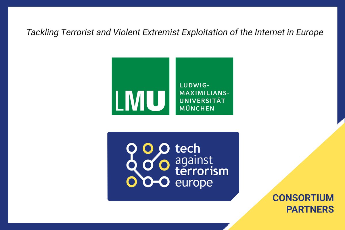 Delighted to be part of #TATE funded by @EUHomeAffairs wt @techvsterrorism, @ugent, @DCU @CYTREC_, @JihadoScope, @swansealaw, Saher. We'll tackle #TerroristContentOnline following #EUTCOReg #SecurityEU & create/evaluate learning materials for platforms @ifkw_lmu @LMU_Muenchen