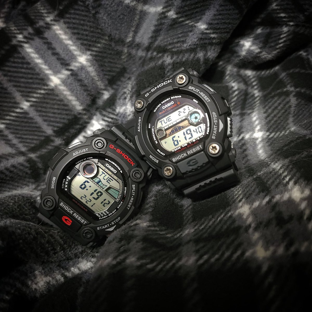 YourTimeXtended's tweet photo. Casio G-7900 and GW-7900 

Two similar and awesome watches! https://t.co/5cINUv1RRV