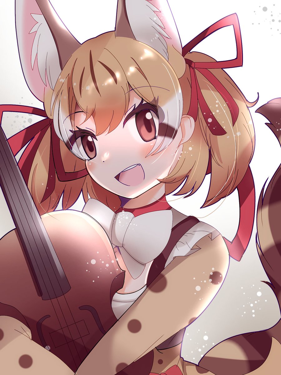 1girl animal ears animal costume instrument tail microphone cat ears  illustration images