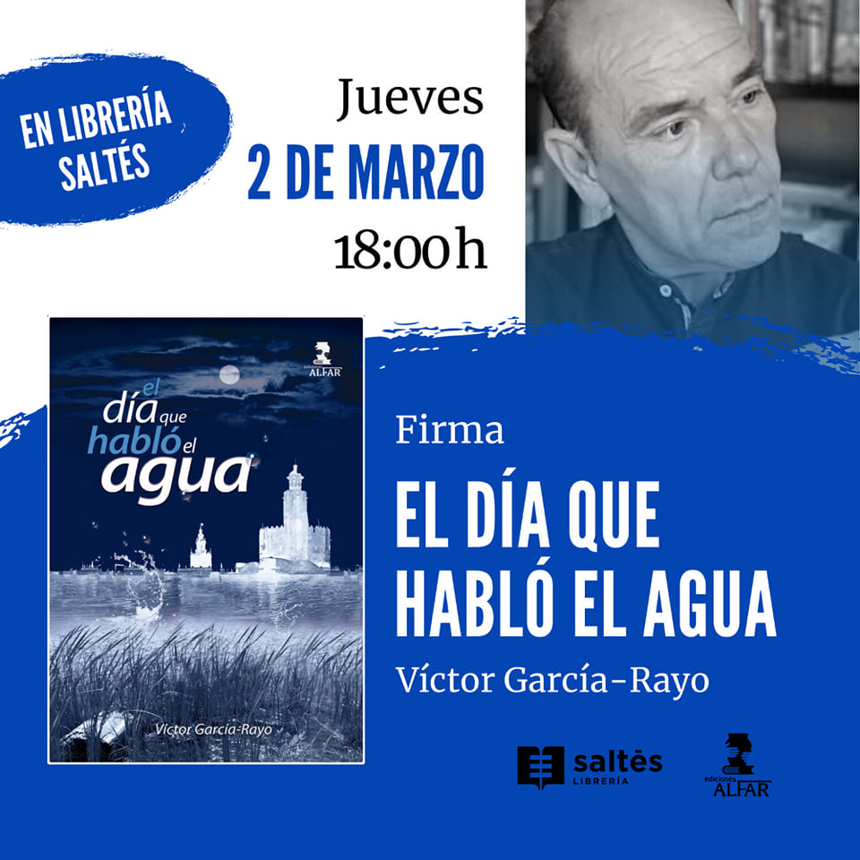¡HOY HUELVA!

De 18:00 a 19:00 tendremos al carismático autor y presentador <a href="/GRayoVictor/">Víctor García-Rayo</a> firmando su último libro en la Librería Saltés.

Puedes conocerlo y adquirir un ejemplar en la misma librería para llevártelo dedicado.

"El día que habló el agua"☺

#victorgarciarayo