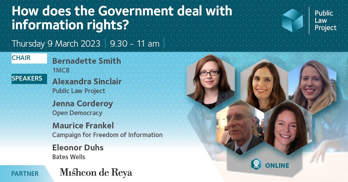 publiclawprojct's tweet photo. 💡 Join 2 masterclasses on #FreedomofInformation & #subjectaccessrequests & investigate the problem of opacity in govt use of #automateddecisionmaking
W/@GeorgeGreenwood, @monlouhawk, @ZoeBantleman, @DuhsEleonor, @jo__hynes, @alexandrasinc10, @MiaAJLeslie
https://t.co/KLeWo98GtK https://t.co/vd1mcuHw5O