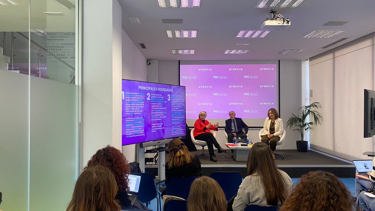 🔴 Concluye la #presentación de nuestro XI #InformeMujeresATREVIA. Un año más, medimos para cambiar 👏

🤩 Optimismo en cuanto a los #resultados que nos arroje la próxima edición si conservamos el actual ritmo de #progresión hacia la #paridad. 

#MujeresConsejeras