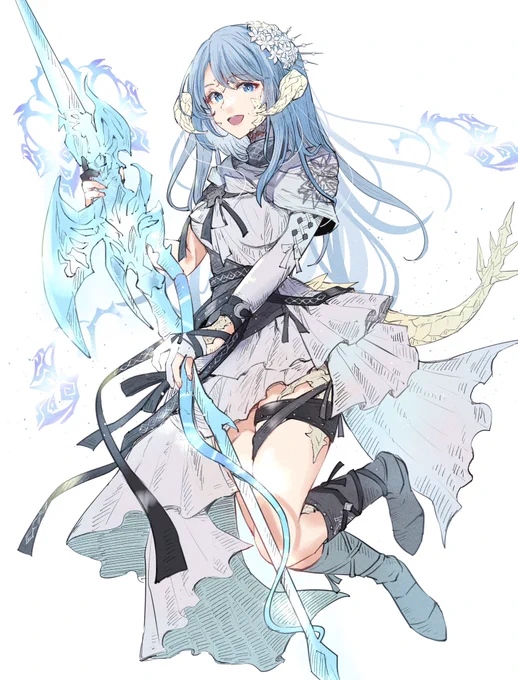 竜騎士アウラちゃん#FF14イラスト #FF14art #FF14 #アウラ 