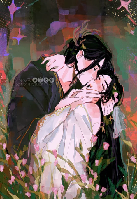my completed piece for the  #beefleaf #TGCF #HeavensOfficialBlessing #天官赐福 
