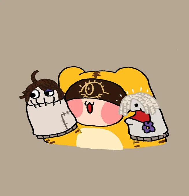 パペットするトラちゃん 