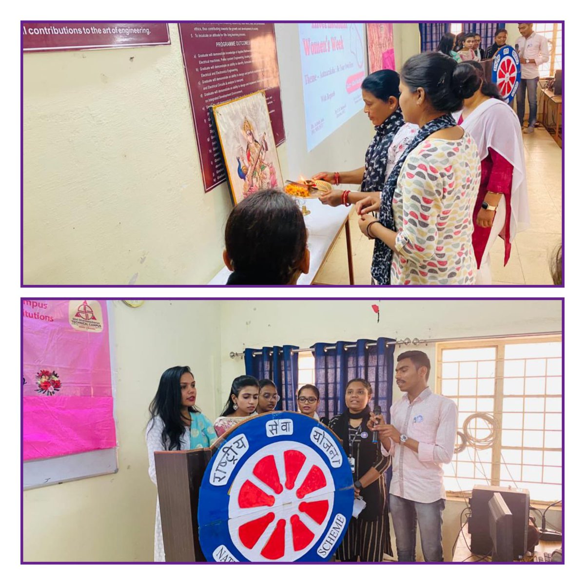 Nss_ssgi's tweet image. On Day 2, we organised #SelfDefenseWorkshop on the theme *Aatmaraksha: Be Your Own Hero*. In this workshop Guest Speaker's were Mrs. Sangeeta Mishra, Nageshwari Ma'am, Anupa Bishe Ma'am and Sushma Ma'am from #RakshaTeam, #DurgPolice.