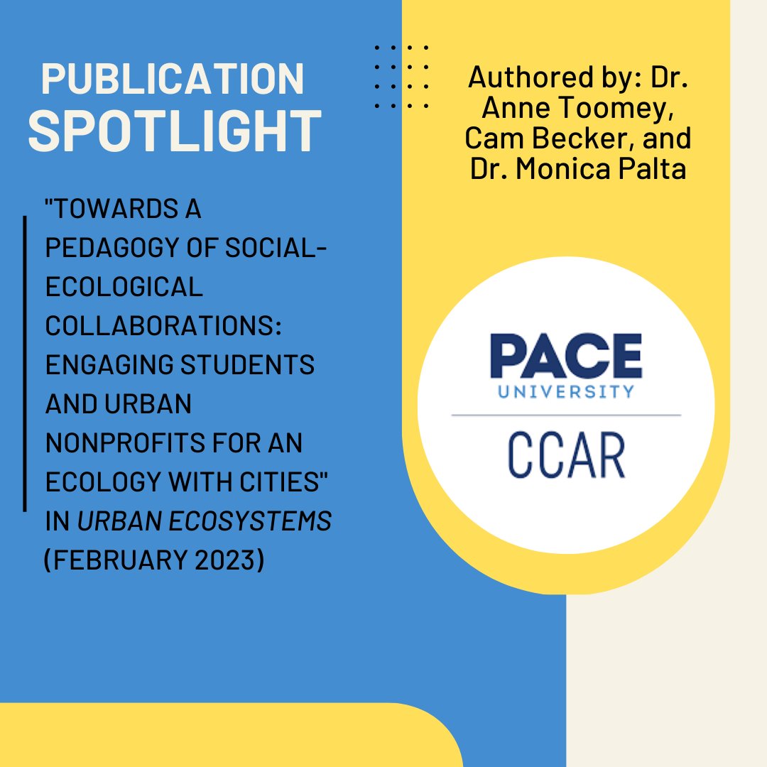 CCARNYC's tweet photo. Publication alert! @toomey_anne @MonicaMPalta and #PaceU student Cam Becker describe a research project between a CE course and staff at the NY Restoration Project to understand social uses and values associated with a public park on the Harlem River: https://t.co/H6Nty2dFff https://t.co/cNAGyHfIrk