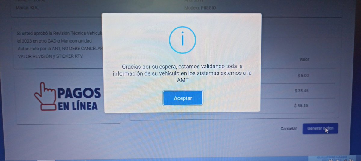 Wik1net's tweet photo. @RMunicipalFM @AMT_Quito @silvanavallejo llevo 5 días intentando generar la orden de pago https://t.co/1XgjnpWxzq