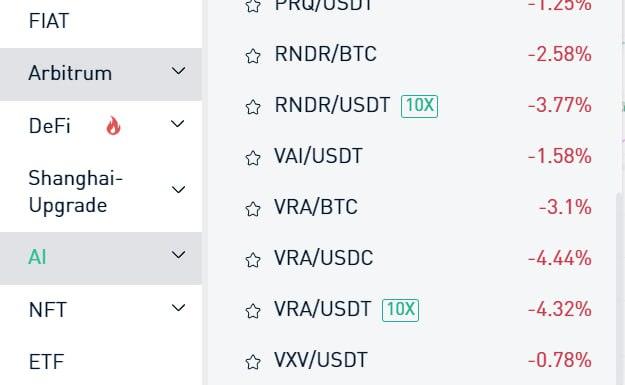 After reviewing the tech behind the #VeraViews advertising stack, <a href="/kucoincom/">KuCoin</a> have listed $VRA under the #AI #ArtificialIntelligence categories! 🧠

This makes it easier than ever to find $VRA pairs on #KuCoin! 🔥