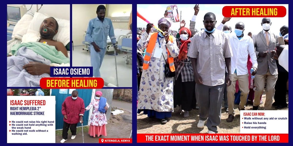 FaustineAuma's tweet photo. Who then can ignore the Preparer of the way for the Coming of the LORD Jesus look how much good they have done for us The LORD healed Isaac Osiemo who suffered  from the Right Hemiplegia 2 HaemorrhagicStroke, Isaac now can do everything he couldn't do before #UndisputableHealings https://t.co/L5Zrad1Fh3