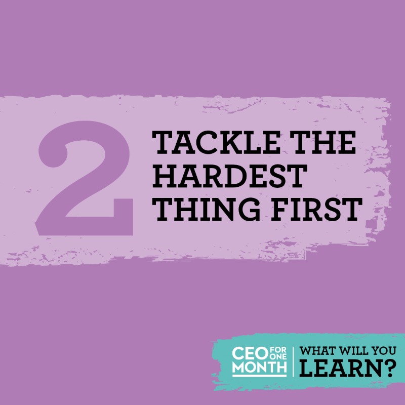 CEOfor1Month's tweet photo. These three tips help you tackle your productivity. What are your favourite tips? #CEOforOneMonth #InTheSpotlight
