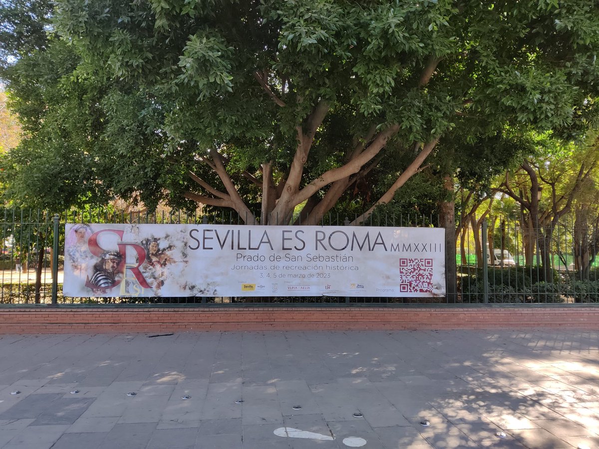 Ya estamos aquí,  en el #PradodeSanSebastian. 👋🏻

#sevillaestroma,#vlpiaaelia,#cultura,#ayuntamientodesevilla,#Historia #Cultura ,#recreacionhistorica #roma,#sevilla.