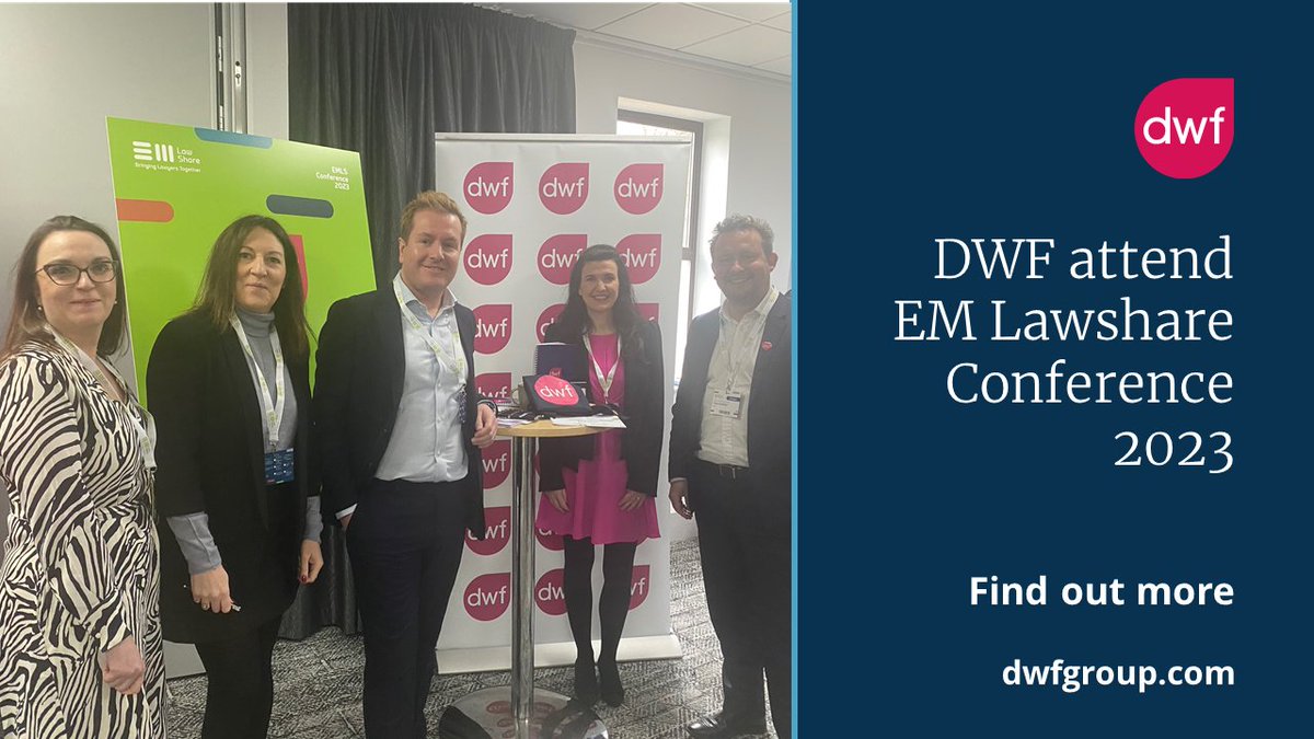 We are at the @EMLawshare 2023 Conference today and will be delivering workshops on #LegalOps and #ActiveAllyship. Come and say hello to members of our Public Sector team at our exhibitor stand between 9:30 and 4pm. emlawshare.co.uk #dwf #EMLSConf23