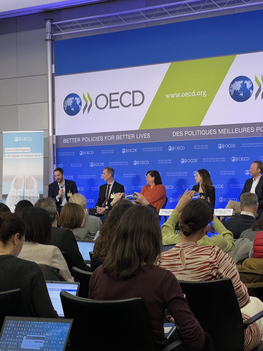 Excellent time at the <a href="/OECD_BizFin/">OECD Business and Finance</a> responsible business forum. Ministerial meeting saw 50 countries commit to regulatory cooperation on due diligence in #supplychains to protect #humanrights #environment #sustainability #duediligence #OECDrbc